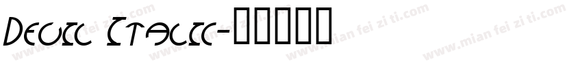 Devil Italic字体转换
